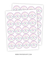 Puppies Round Favor Tags